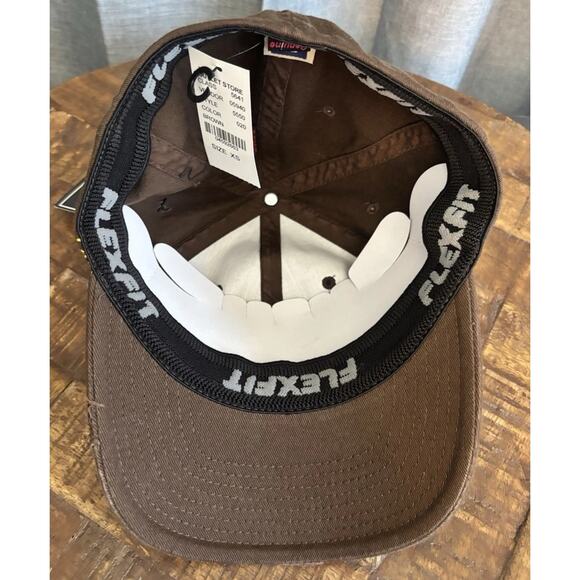 VOLCOM hat flexfit fitted brown Distressed Baseball cap Size Xsmall - Picture 16 of 16